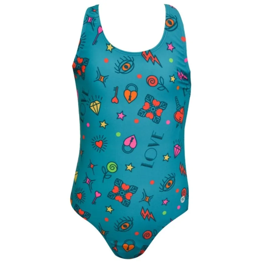 Bañadores Ras Love Casual Back Girl Swimsuit