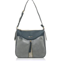 Bolso Maria mare CAEL 3 AZUL DENIM AZUL CLARO SCRAB SILVER