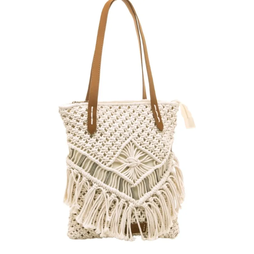 Bolso Mustang MACRAME CRUDO WORLD CUERO