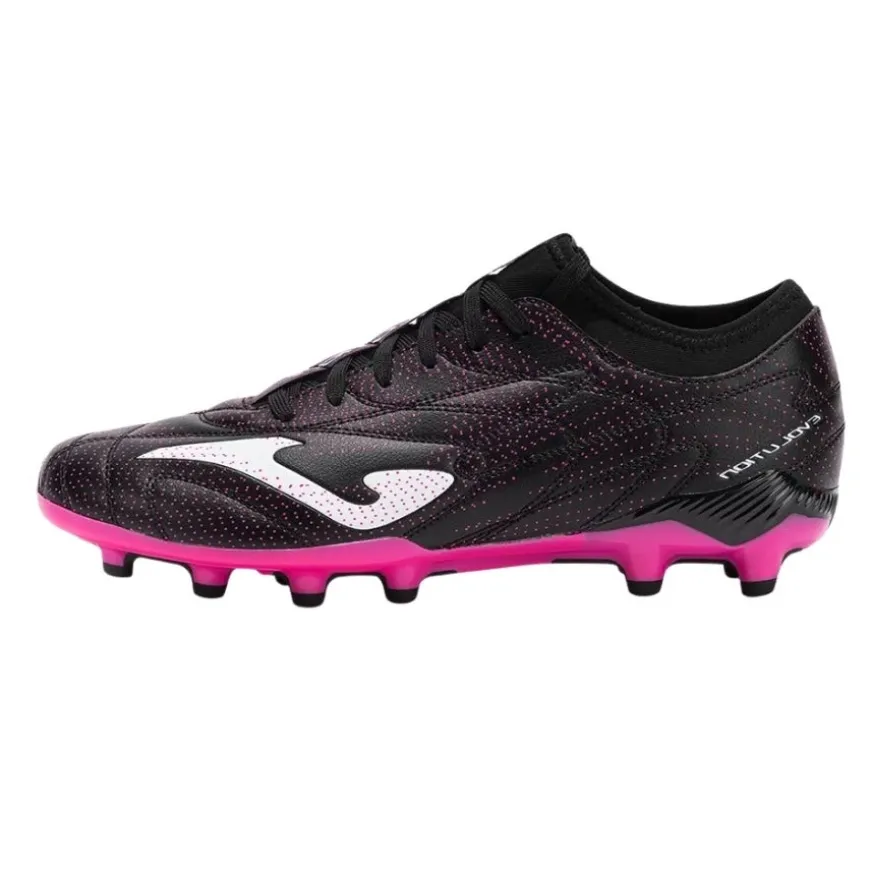 Botas fútbol Joma Evolution 2501 Negro Fucsia Artificial Grass