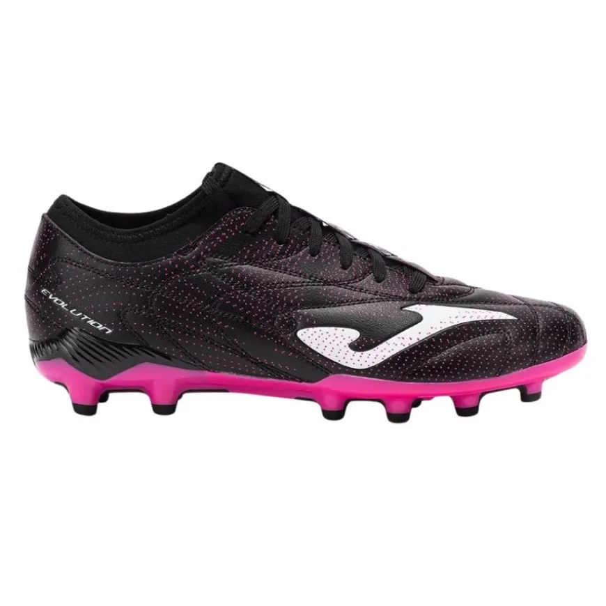 Botas fútbol Joma Evolution 2501 Negro Fucsia Artificial Grass