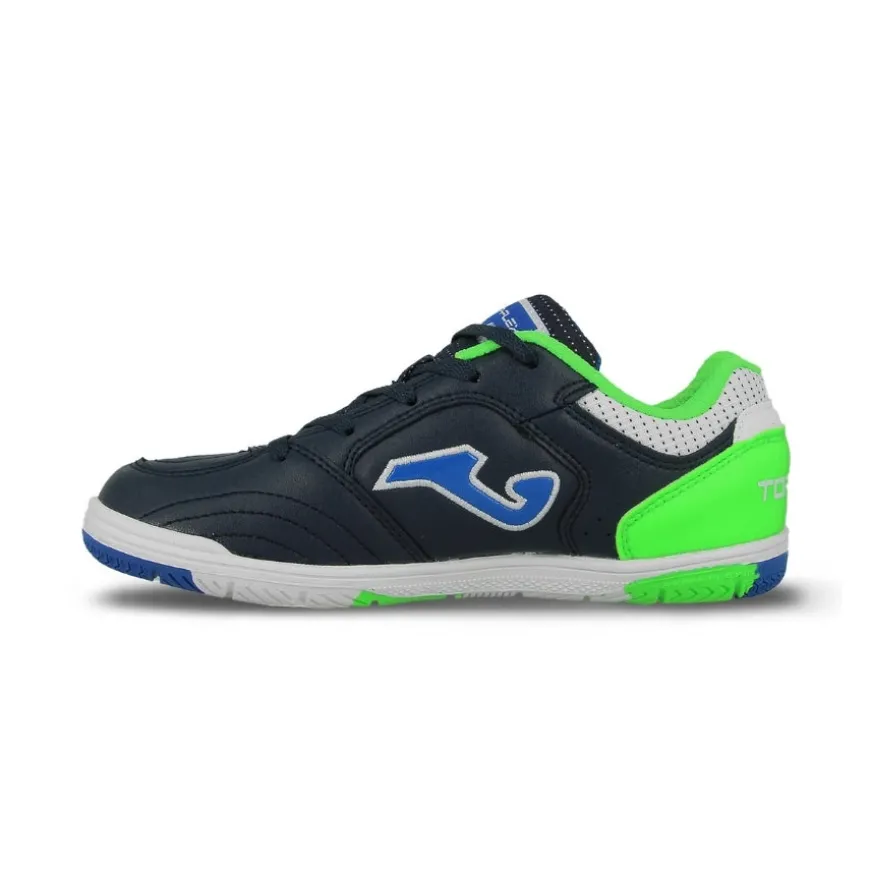 Botas fútbol Joma Top Flex Jr 2533 Marino Verde Flúor Indoor