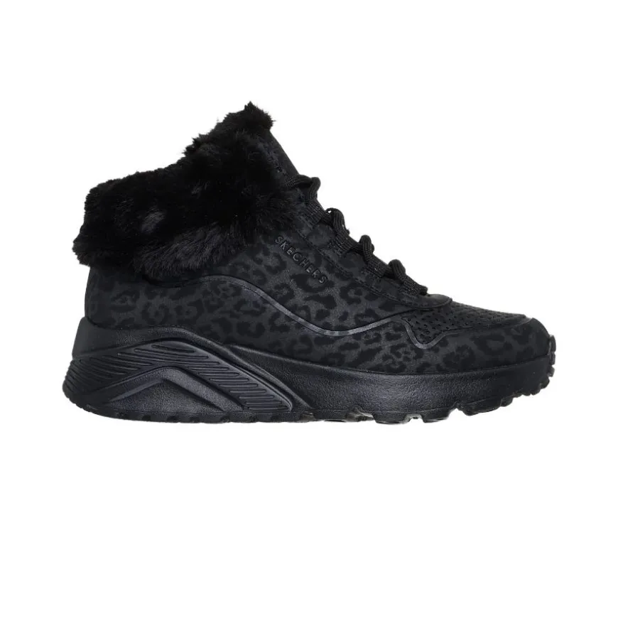 Botines Skechers UNO LITE - COZY LEOPARD