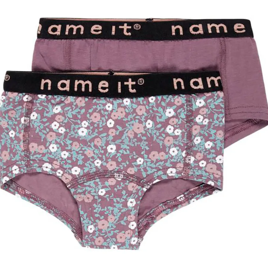 Braguitas Name-it Nmfhipster 2P Black Plum Flower