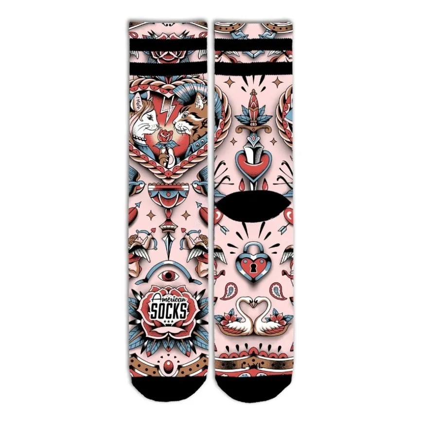 Calcetines American socks Feline Hearts