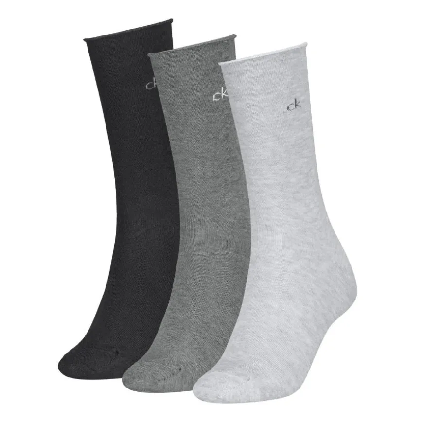 Calcetines Calvin klein Ck Women Sock 3P Rolltop