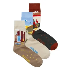 Calcetines Jack & jones Jacfall Landscape Socks 3 Pack Sn