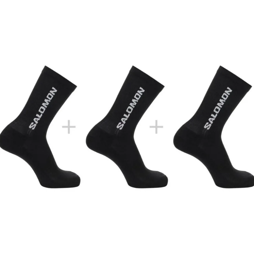 Calcetines Salomon Socks Everyday Crew 3-Pack Black Black B
