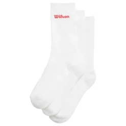 Calcetines Wilson U Crew Logo Sock 3 Pack Bright White L