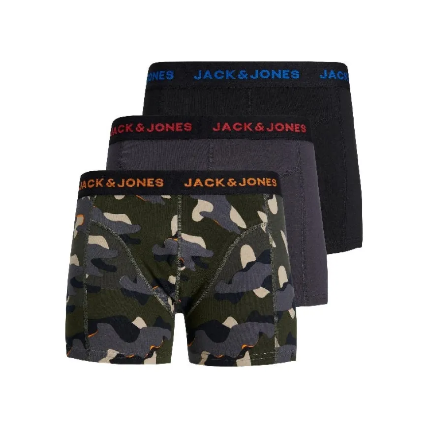 Calzoncillos Jack & jones N.U. Jaccramp Camo Trunks 3 Pack Jnr