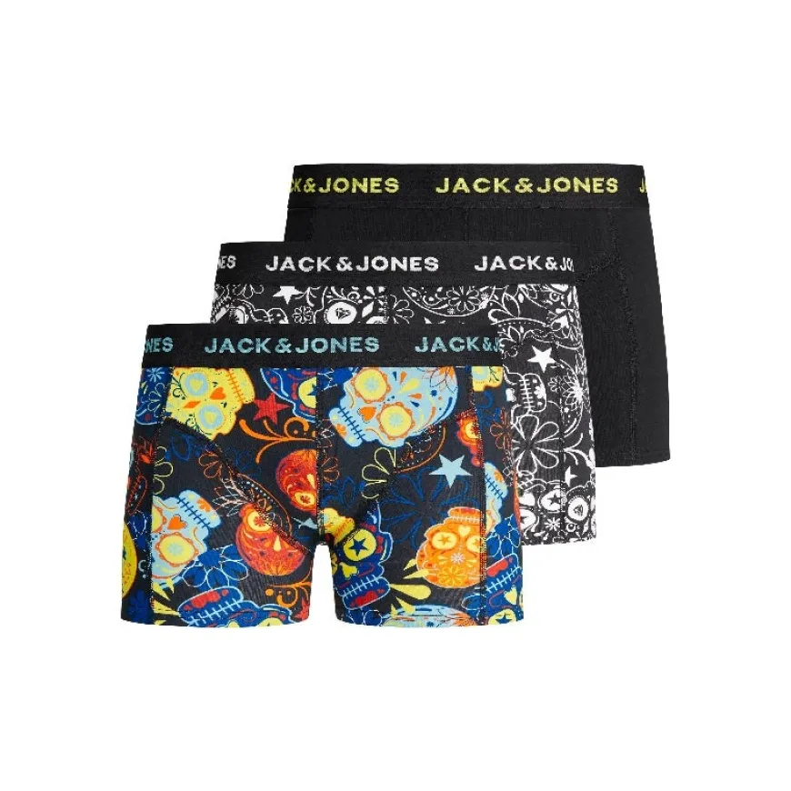 Calzoncillos Jack & jones Jacsugar Skull Trunks 3 Pack noos