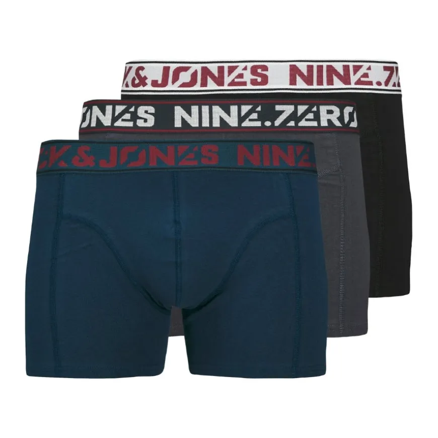 Calzoncillos Jack & jones Jaccolton Solid Trunks 3 Pack Sn