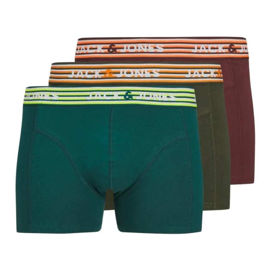 Calzoncillos Jack & jones Jacdarvin Solid Trunks 3 Pack Sn