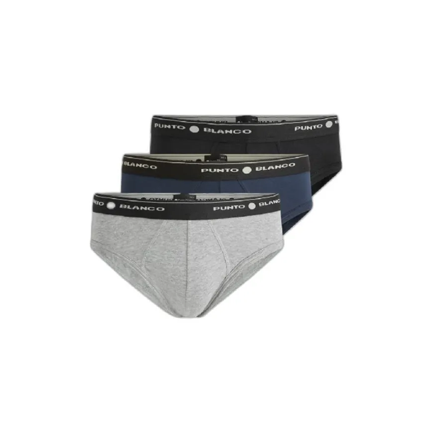 Calzoncillos Punto blanco Triplo Slip Basix