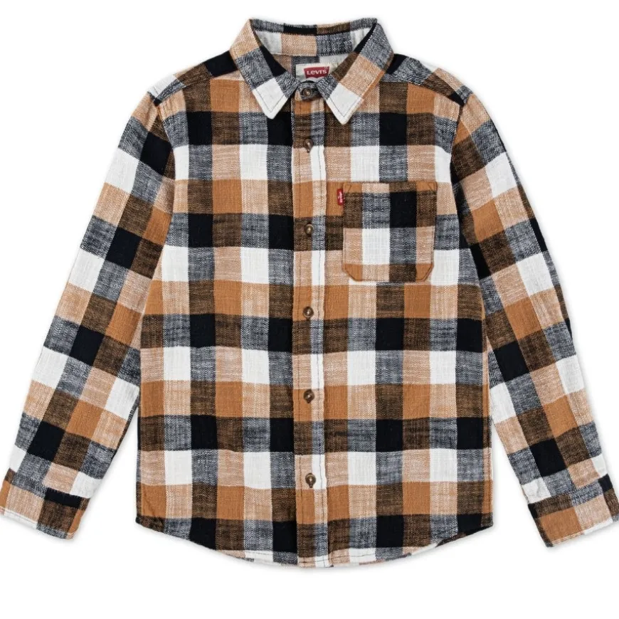 Camisas manga corta Levis kids Lvb Buffalo Check Flannel Shir
