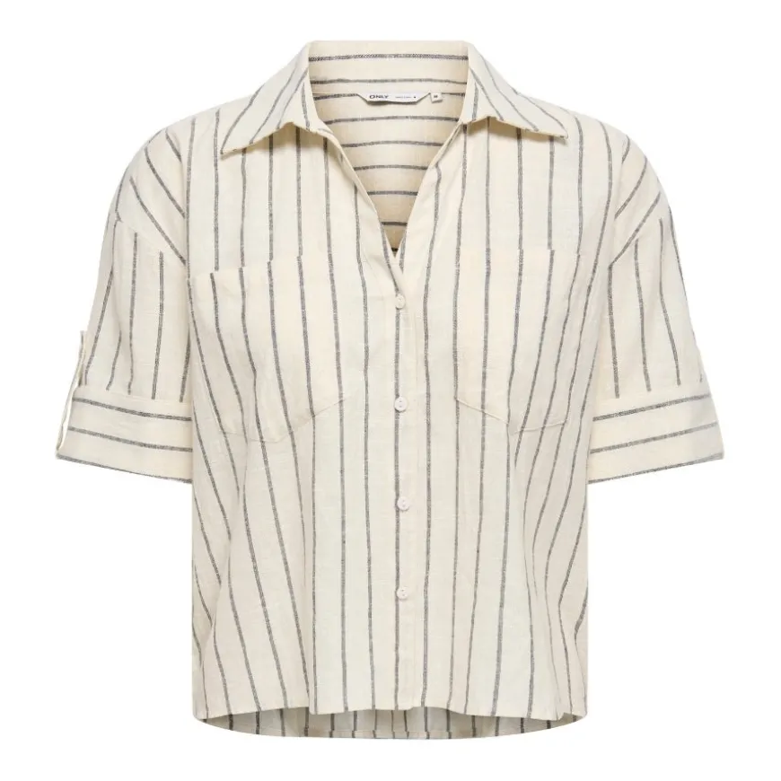 Camisas manga corta Only Onltizana Stripe S S Shirt Wvn Noos