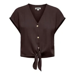 Camisas manga corta Only Onlsiesta Ss Knot Lin Bl Shirt Pnt Noos