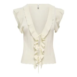 Camisas manga corta Only Onlnelly Sl V-Neck String Cardi Knt Noos