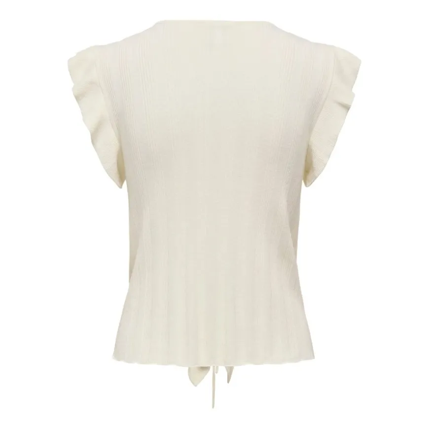 Camisas manga corta Only Onlnelly Sl V-Neck String Cardi Knt Noos