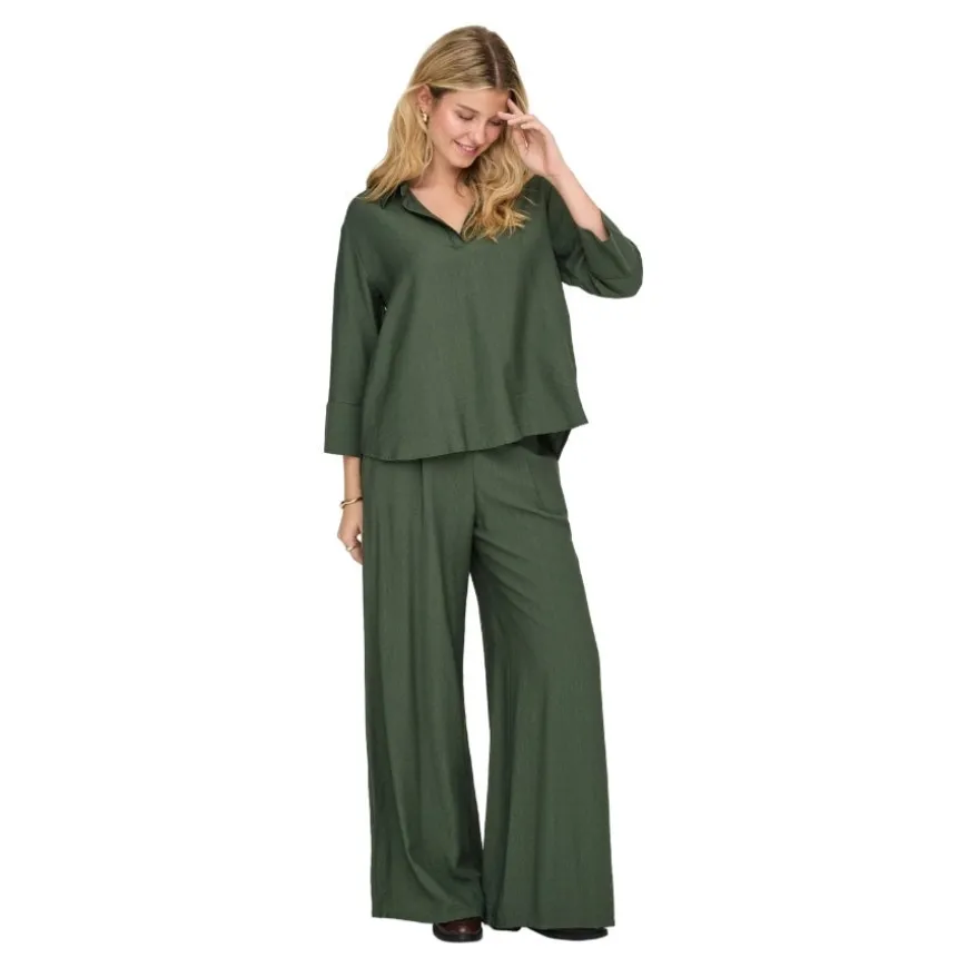 Camisas manga larga Jdy Jdypepper 3 4 V-Neck Collar Top Wvn Dia