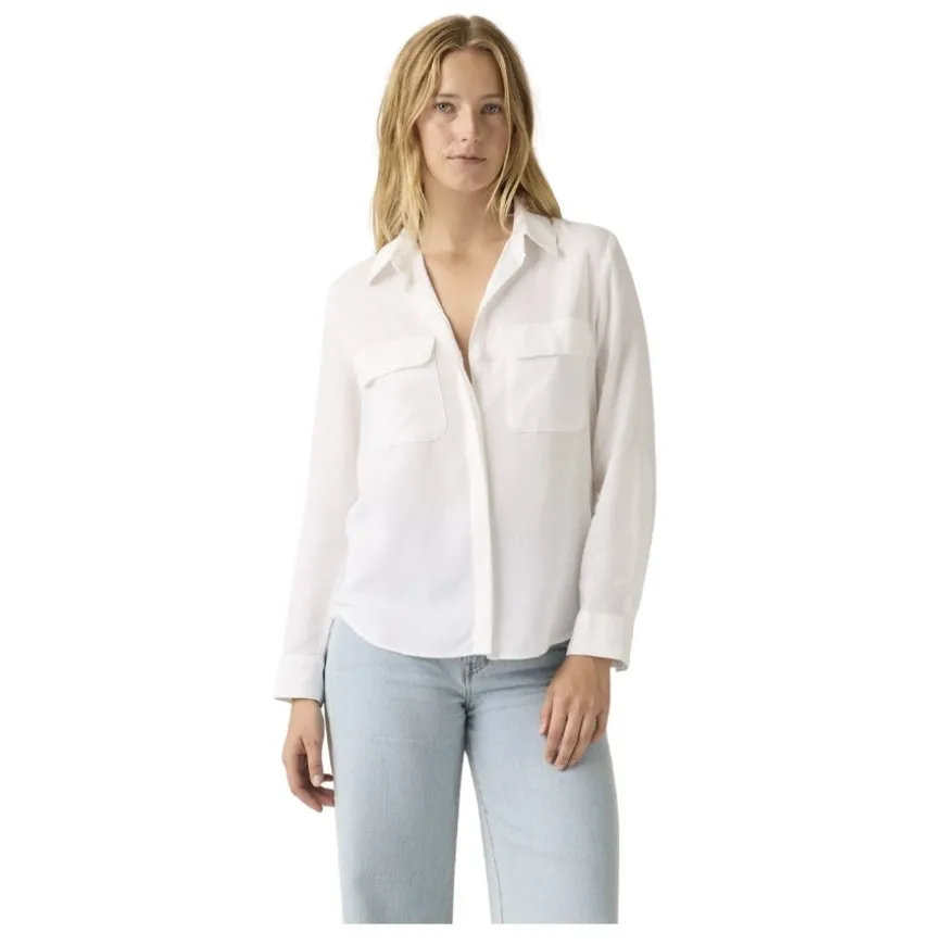 Camisas manga larga Levis Elaine Utility Shirt Bright Wh