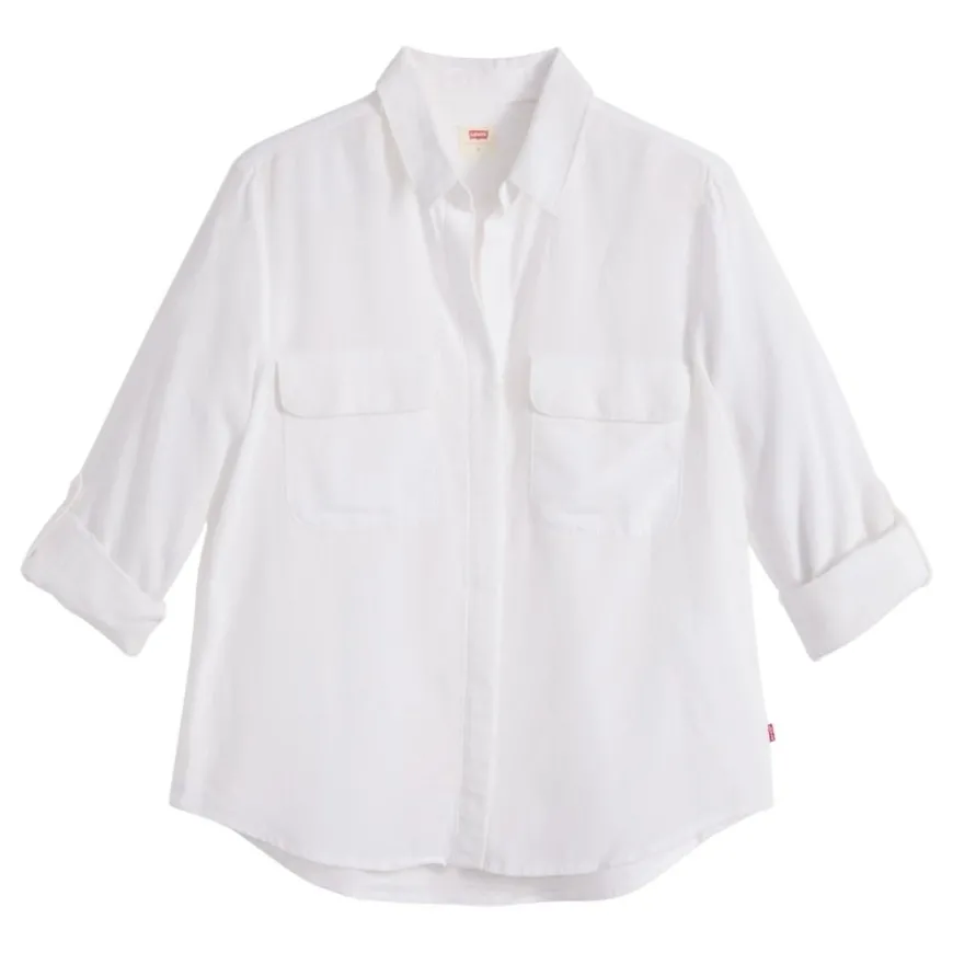 Camisas manga larga Levis Elaine Utility Shirt Bright Wh