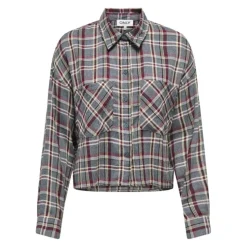 Camisas manga larga Only Onlriley Life Ls Short Check Shirt Wvn