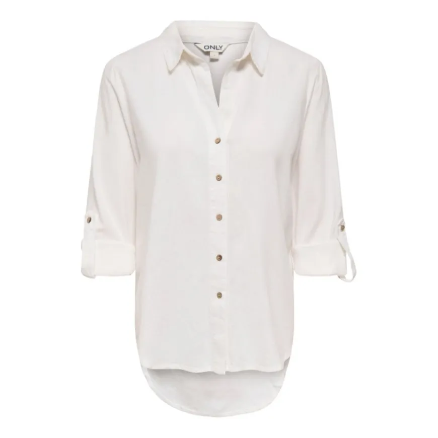 Camisas manga larga Only Onlgoa 3 4 Strap Linen Bl Shirt Cc Pnt