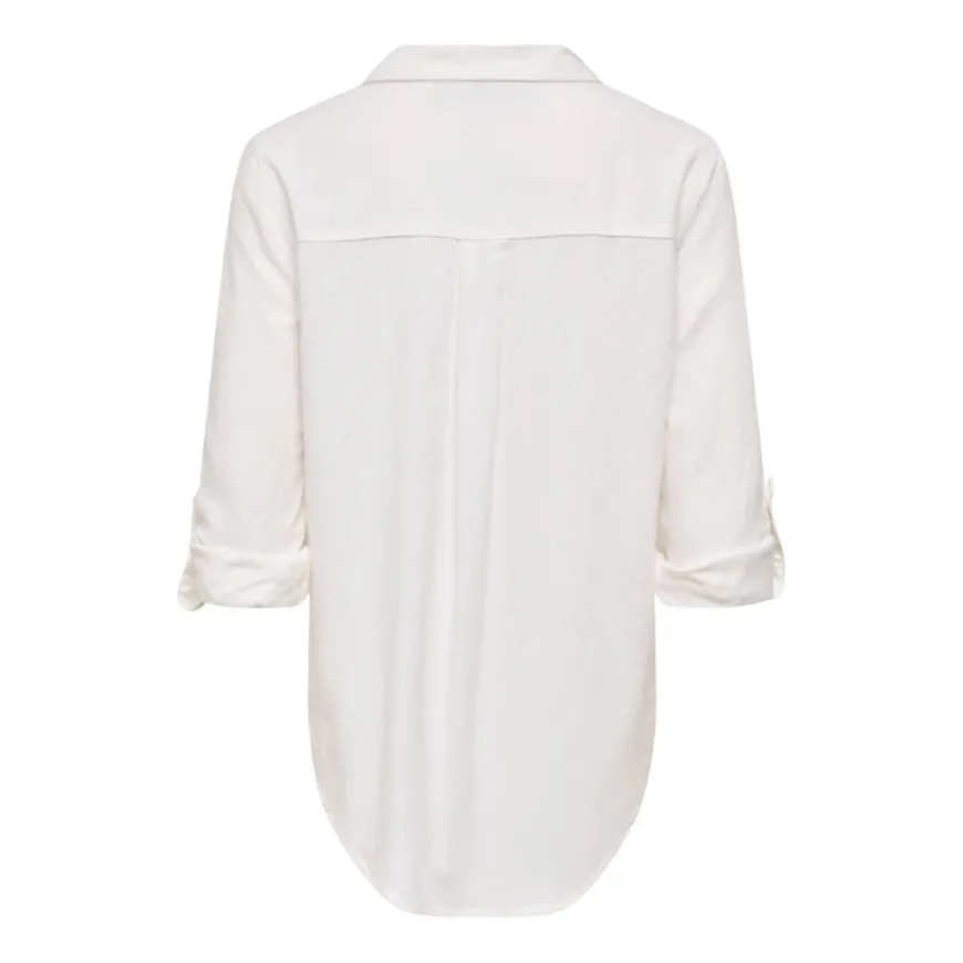 Camisas manga larga Only Onlgoa 3 4 Strap Linen Bl Shirt Cc Pnt