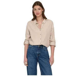 Camisas manga larga Only Onlgoa 3 4 Strap Linen Bl Shirt Cc Pnt
