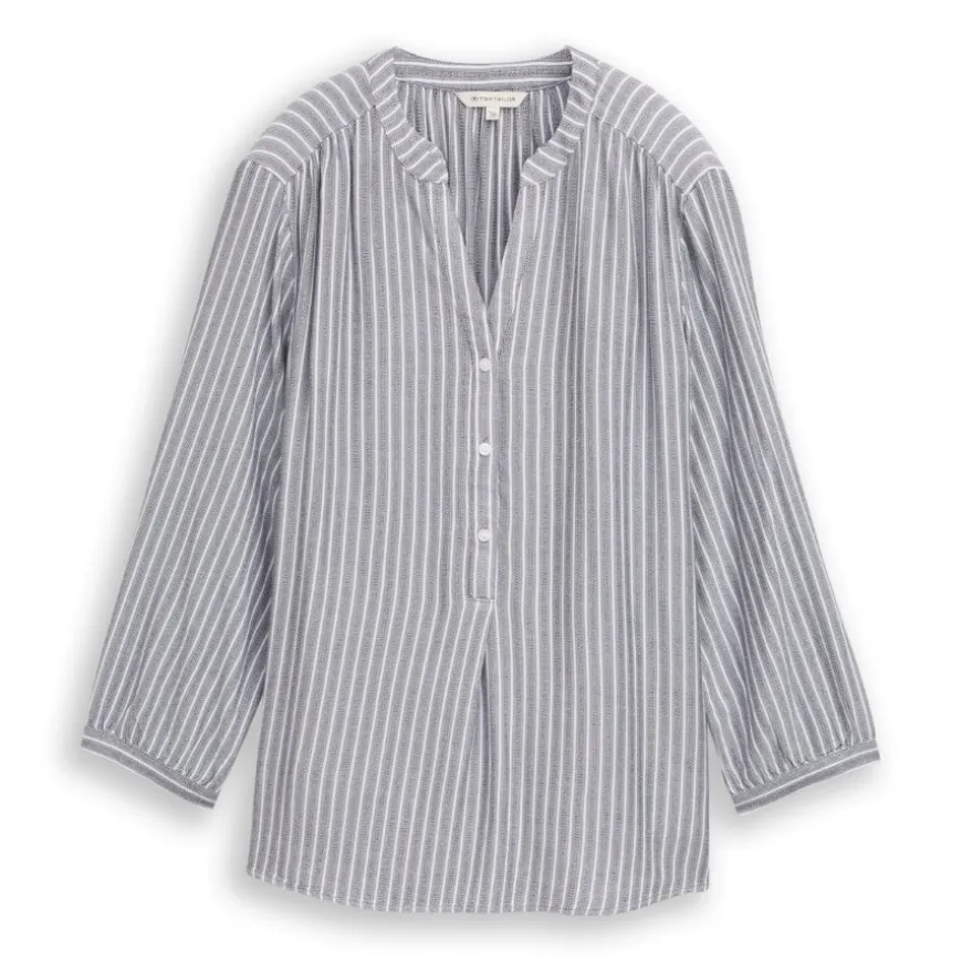 Camisas manga larga Tom tailor Blouse Feminine With Dobby Stripe