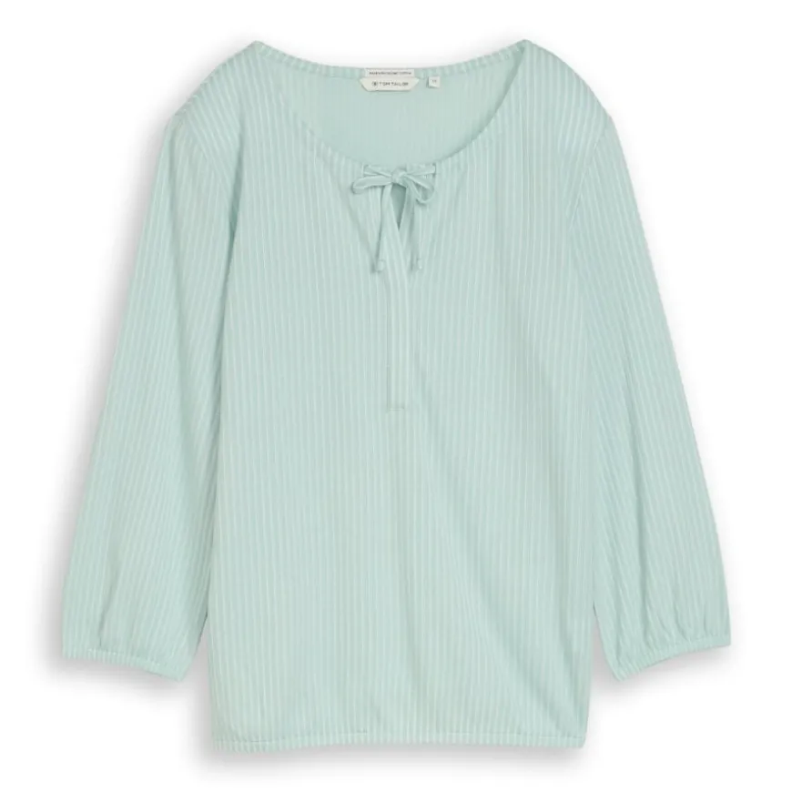 Camisas manga larga Tom tailor T-Shirt Striped Blouse With String