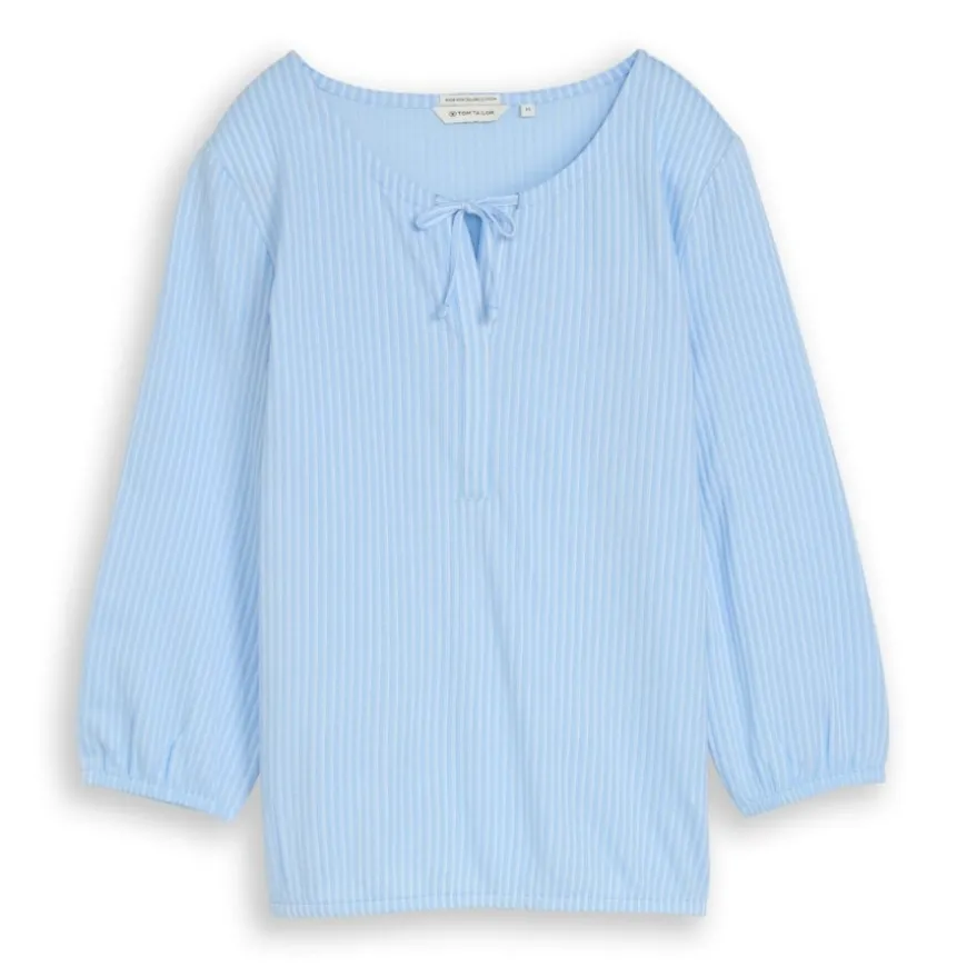 Camisas manga larga Tom tailor T-Shirt Striped Blouse With String