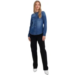 Camisas manga larga Vero moda Vmmaria Ls Denim Slim Shirt Mix New Noos