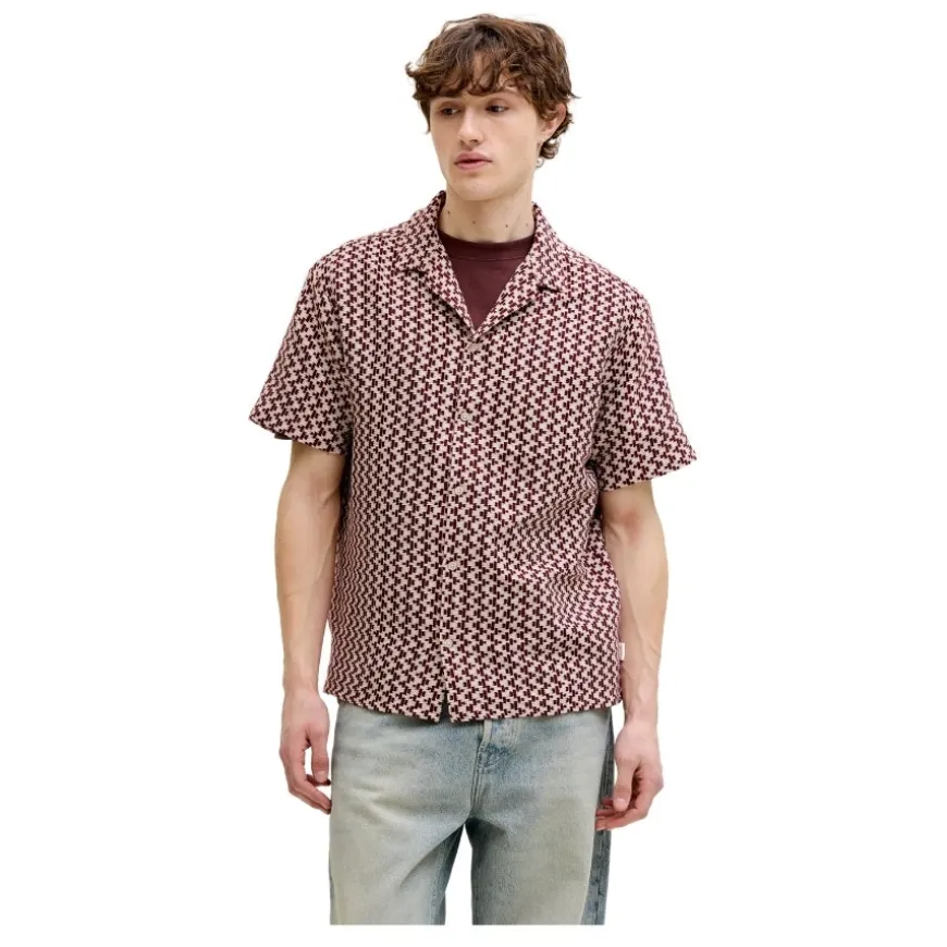 Camisas manga corta Jack & jones Jormontauk Crochet Shirt Ss Sa26 Ln