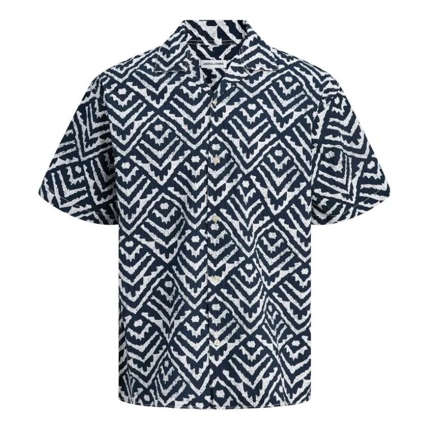 Camisas manga corta Jack & jones Jjmilo Seersucker Resort Shirt Ss