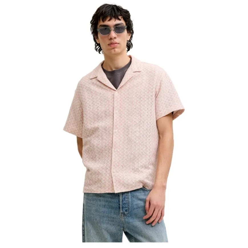 Camisas manga corta Jack & jones Jormontauk Crochet Shirt Ss Sa26 Ln