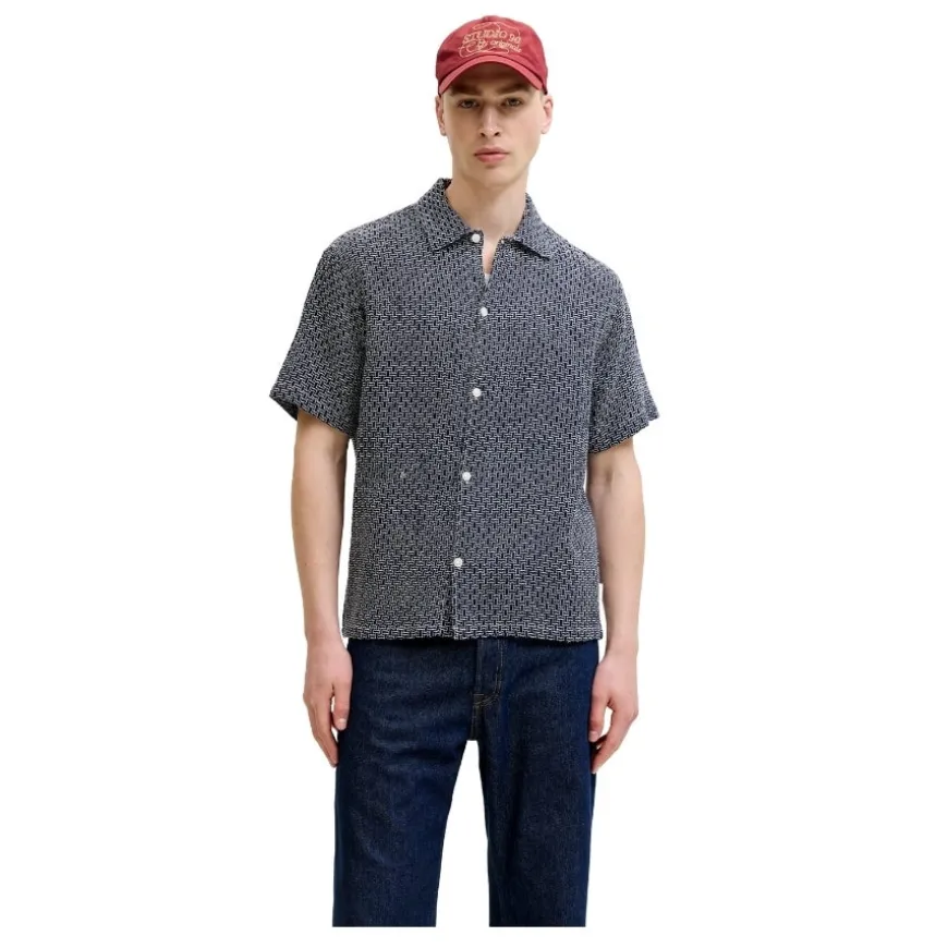 Camisas manga corta Jack & jones Jorcassis Dobby Resort Shirt Ss Sn