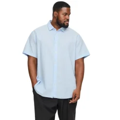 Camisas manga corta Jack & jones plus Jjebreeze Linen Blend Shirt Ss Sn Pls