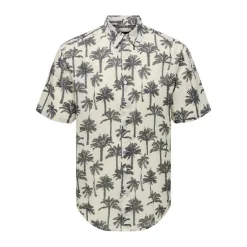 Camisas manga corta Only & sons Onsbronx Reg Aop Poplin Ss Shirt