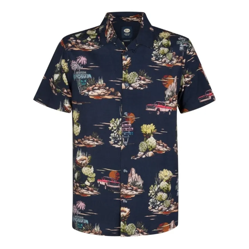 Camisas manga corta Petrol Men Shirt Short Sleeve AOP