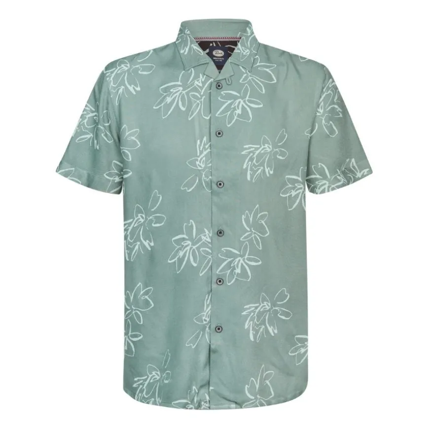 Camisas manga corta Petrol Men Shirt Short Sleeve AOP
