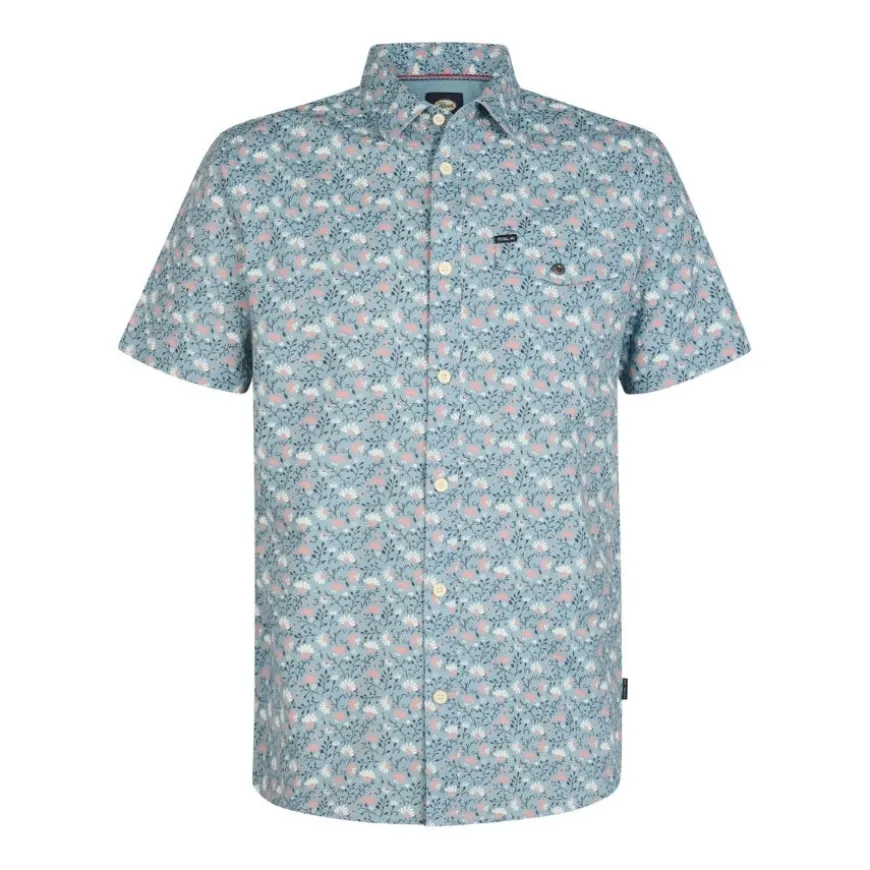Camisas manga corta Petrol Men Shirt Short Sleeve AOP