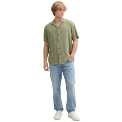 Camisas manga corta Tom tailor Relaxed Viscose Linen Shirt