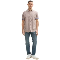 Camisas manga corta Tom tailor Cotton Linen Shirt