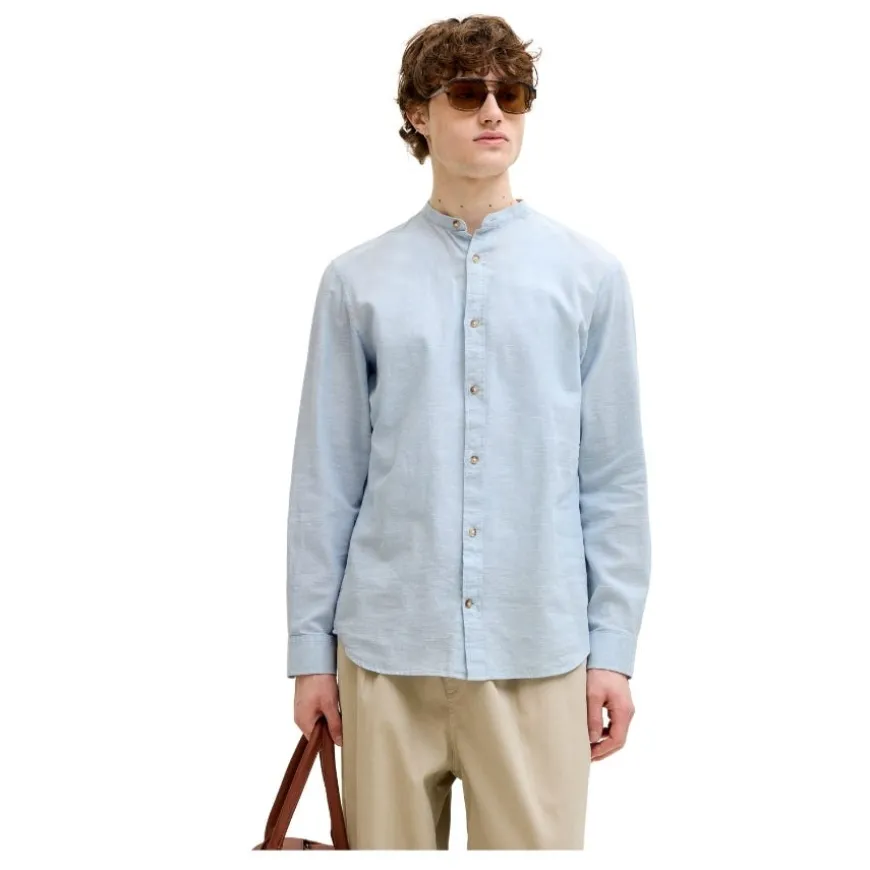 Camisas manga larga Jack & jones Jjesummer Linen Blend Band Shirt L S Sn