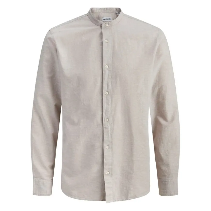 Camisas manga larga Jack & jones Jjebreeze Linen Blend Band Shirt L S Sn