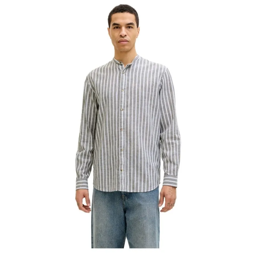 Camisas manga larga Jack & jones Jjesummer Linen Blend Band Shirt L S Sn