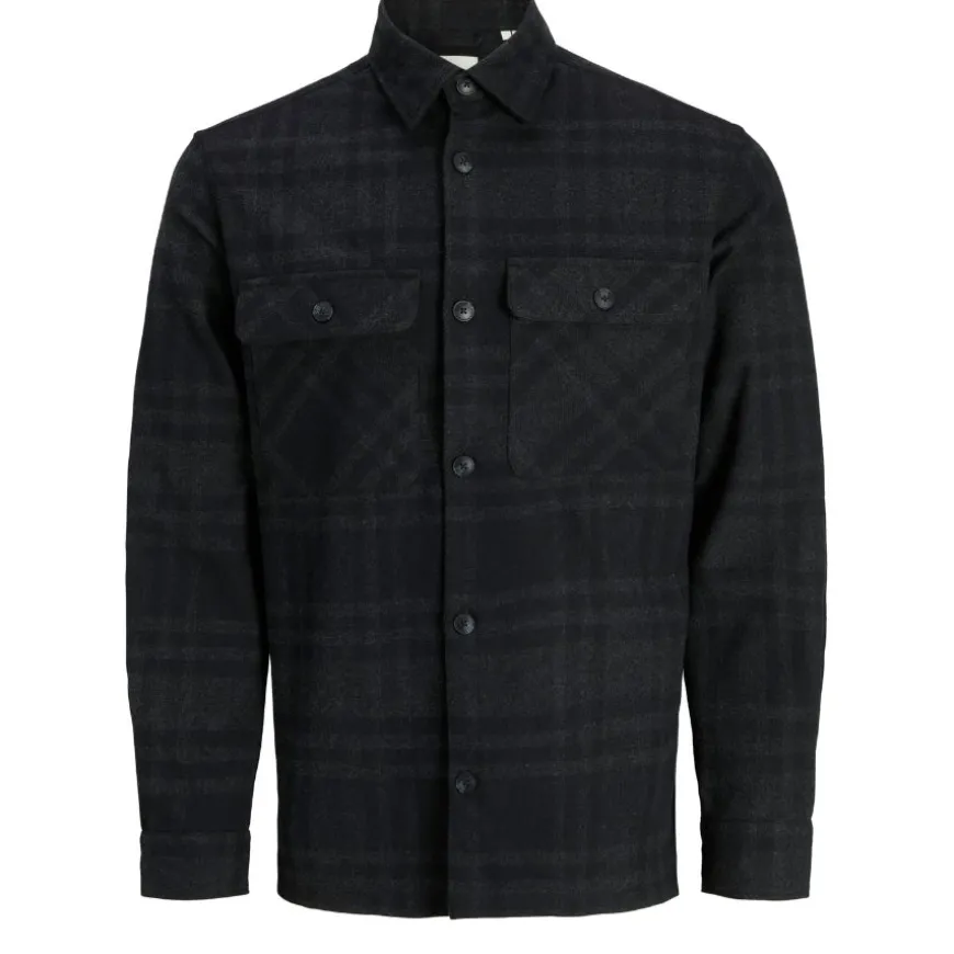 Camisas manga larga Jack & jones plus Jprrayle Melange Check L S Overshi Pls