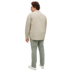 Camisas manga larga Jack & jones plus Jjebreeze Linen Ble Band Shirt Ls Sn Pls